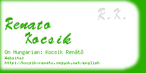 renato kocsik business card